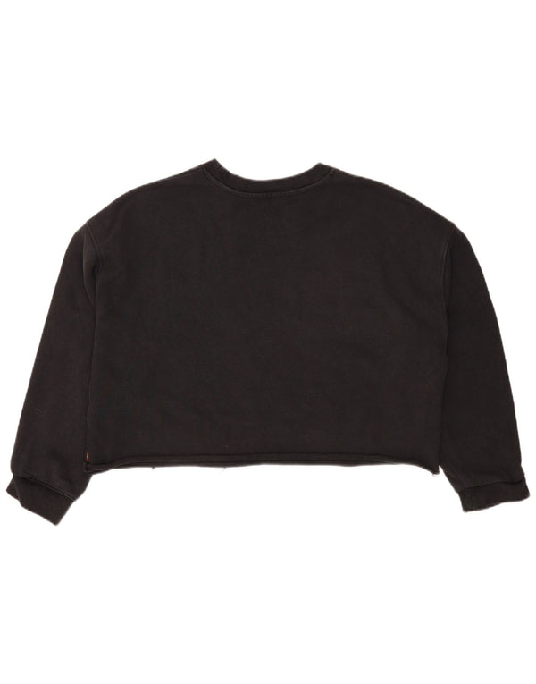 Levi's női Crop túlméretezett pulóver, UK 16 nagy szürke csíkos