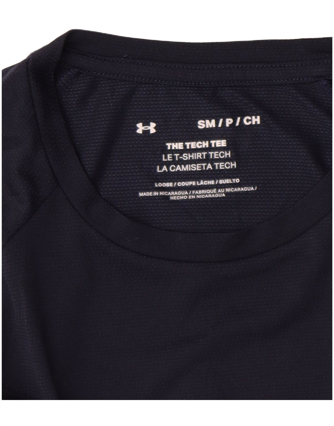 Under Armour Mens T-Shirt Top Small Navy Blue Polyester