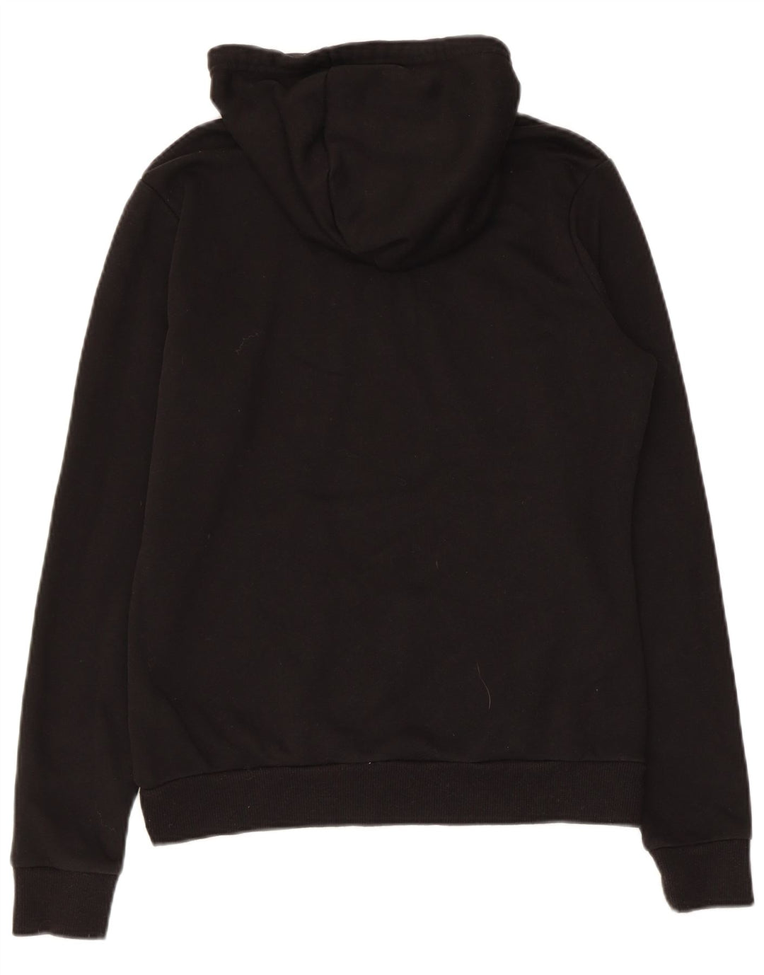 PUMA Womens Graphic Hoodie Jumper UK 12 Medium Black Polyester