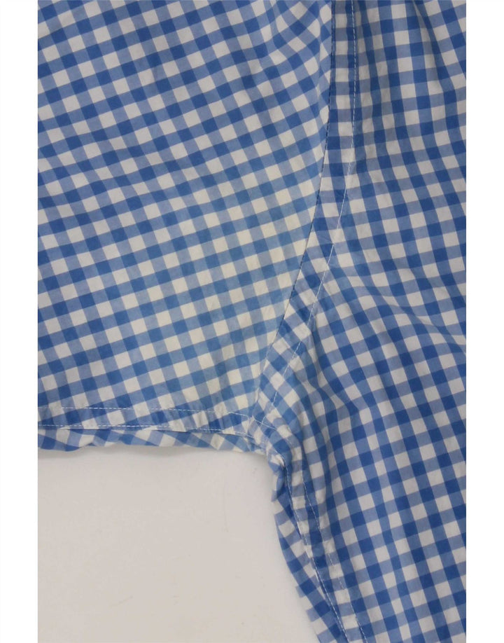 Tommy Hilfiger Mens Shirt Large Blue Gingham Cotton