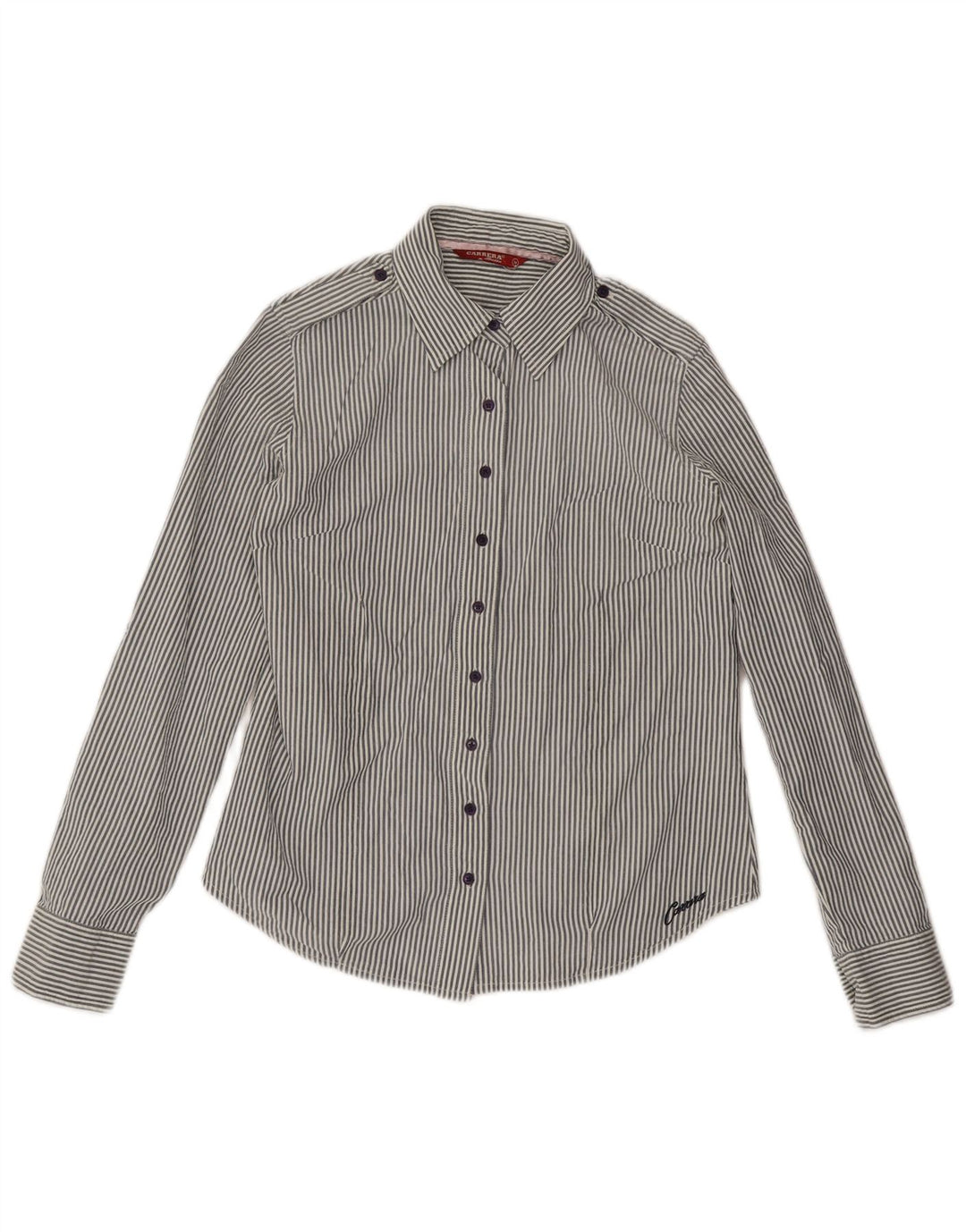 Cămașă Carrera pentru femei UK 12 Medium Gri cu dungi