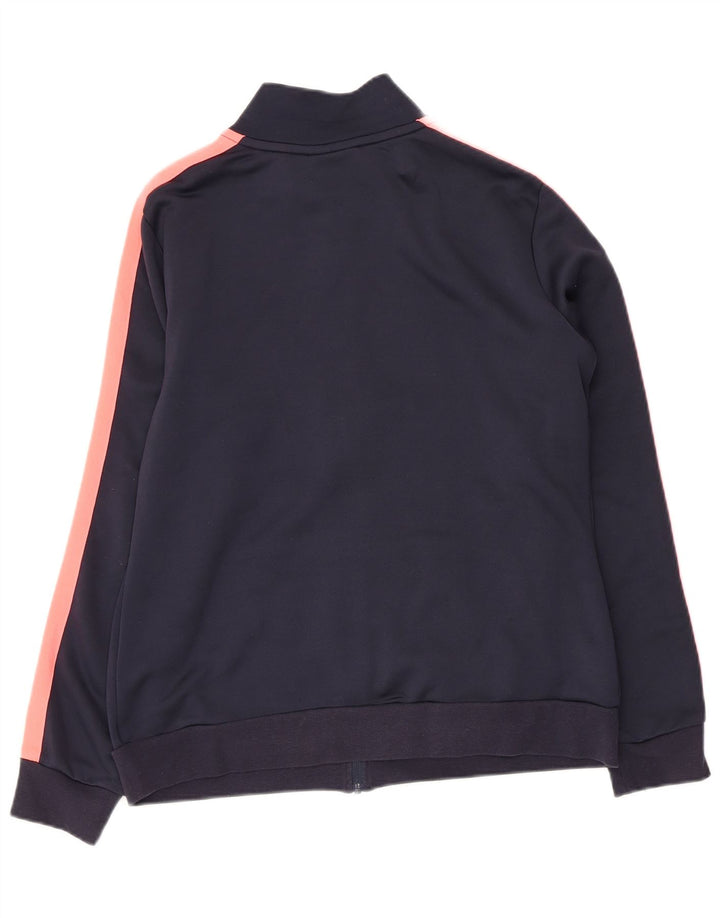 LOTTO Womens Tracksuit Top Jacket UK 14 Medium Navy Blue Colourblock