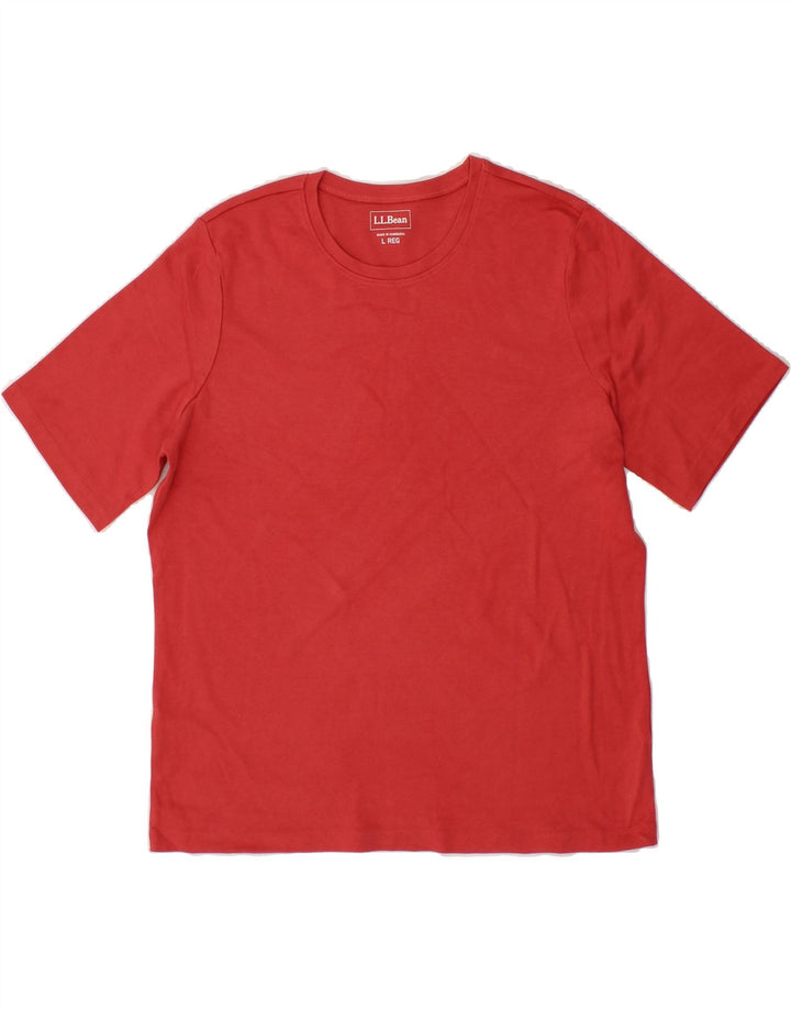 L.L.BEAN Womens T-Shirt Top UK 16 Large Red Vintage L.L.Bean and Second-Hand L.L.Bean from Messina Hembry 
