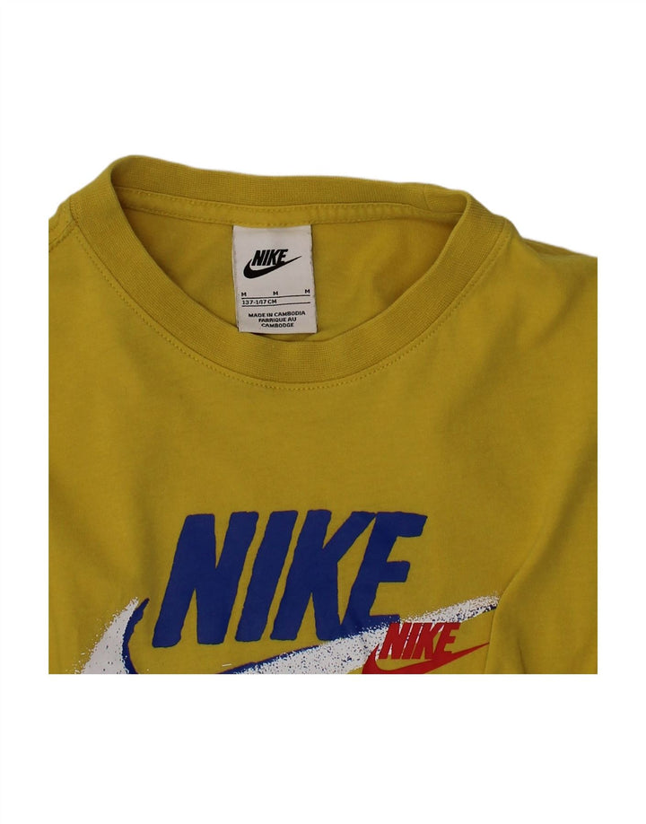 NIKE Boys Graphic T-Shirt Top 10-11 Years Medium Yellow