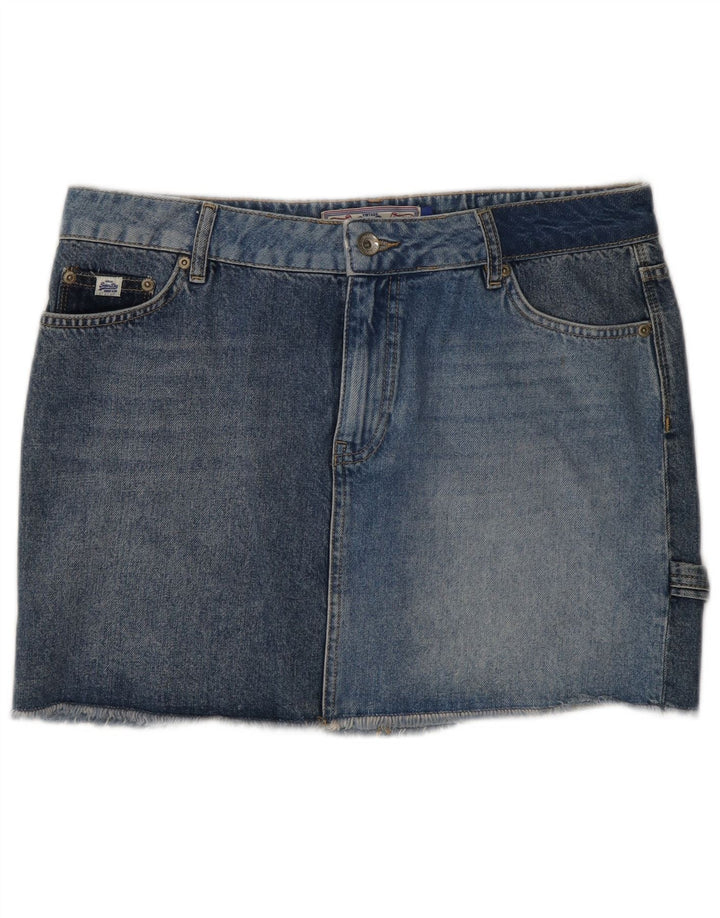 Superdry denimnederdel til kvinder W30 Medium Blue Bomuld