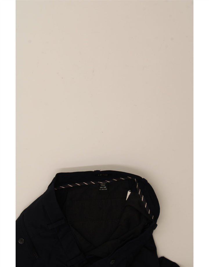 IZOD Mens Pegged Suit Trousers W34 L30 Navy Blue Polyester Vintage Izod and Second-Hand Izod from Messina Hembry 