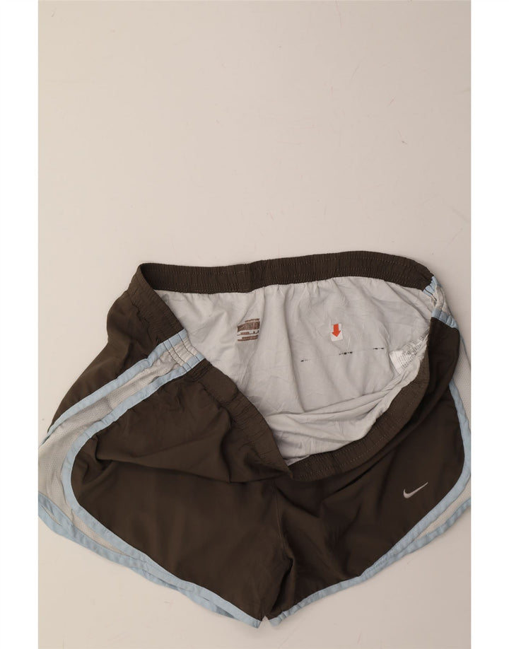 NIKE Womens Sport Shorts UK 14 Medium  Grey Colourblock Polyester Vintage Nike and Second-Hand Nike from Messina Hembry 
