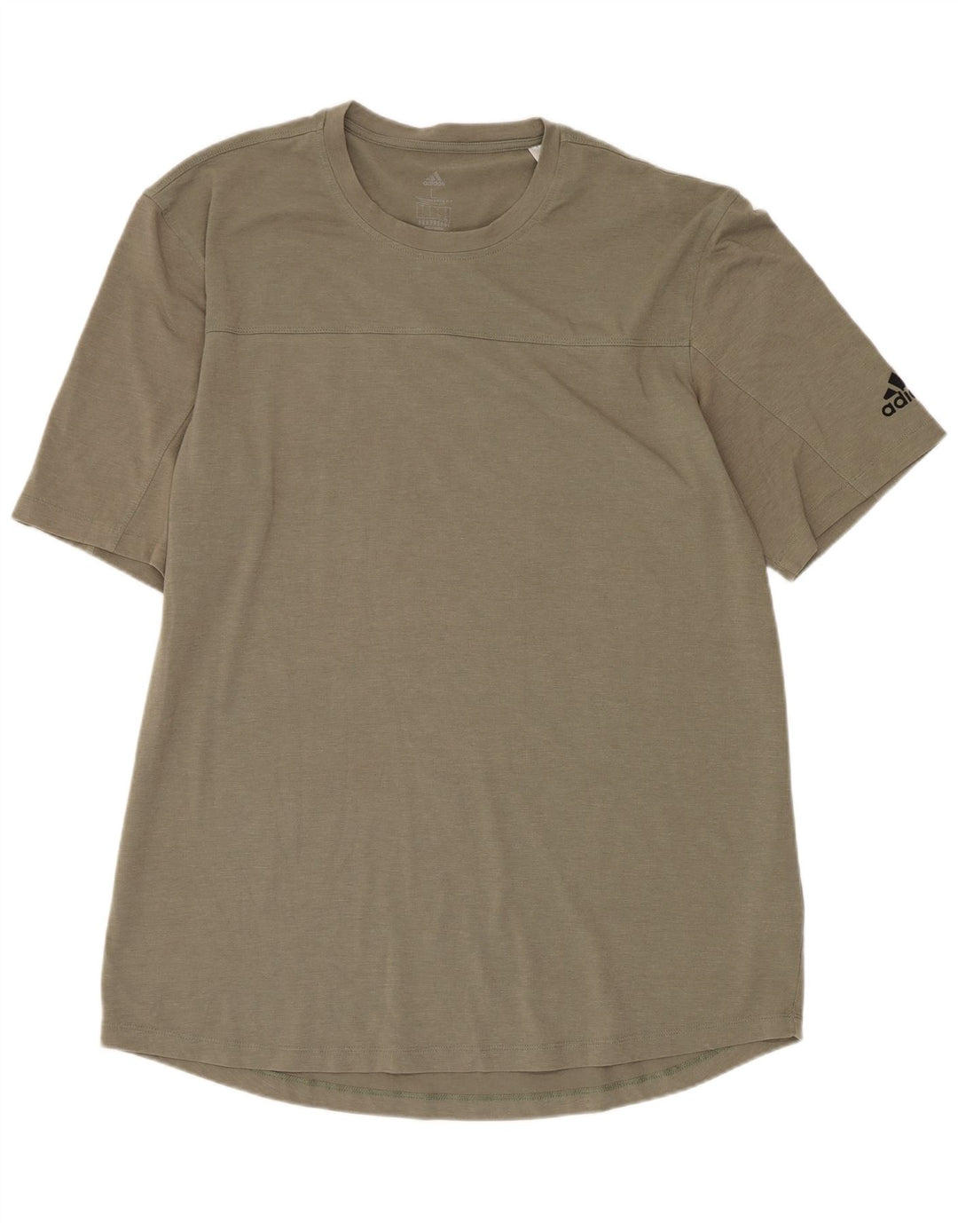 Adidas Mens Aeroready T-Shirt Top Large Khaki Polyester