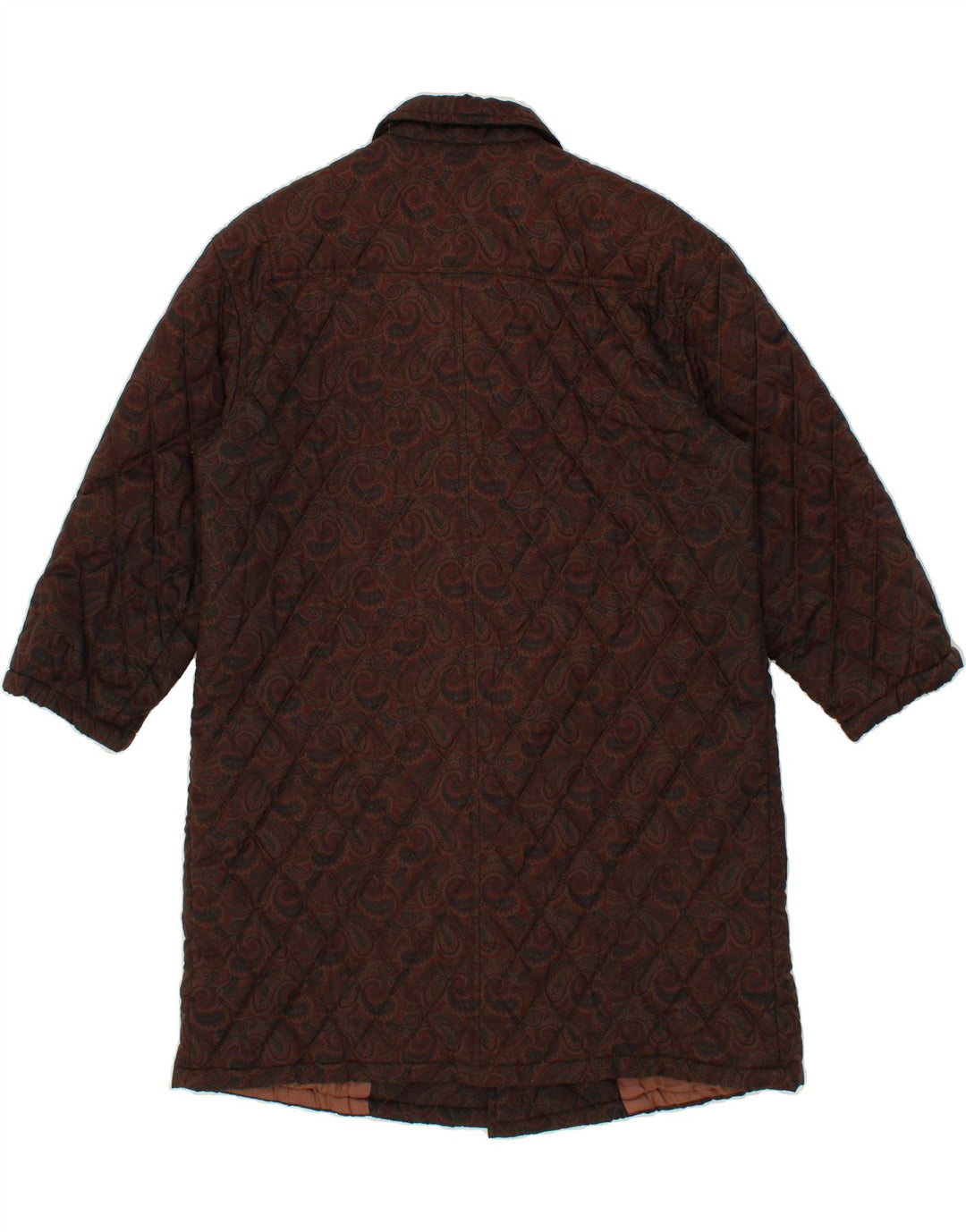 PERSONA Womens Oversized Quilted Duffle Coat Size 17 Small Brown Paisley Vintage Persona and Second-Hand Persona from Messina Hembry 