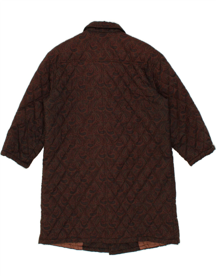 PERSONA Womens Oversized Quilted Duffle Coat Size 17 Small Brown Paisley Vintage Persona and Second-Hand Persona from Messina Hembry 