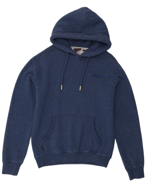 Superdry Mens Hoodie Jumper Small Navy Blue Cotton