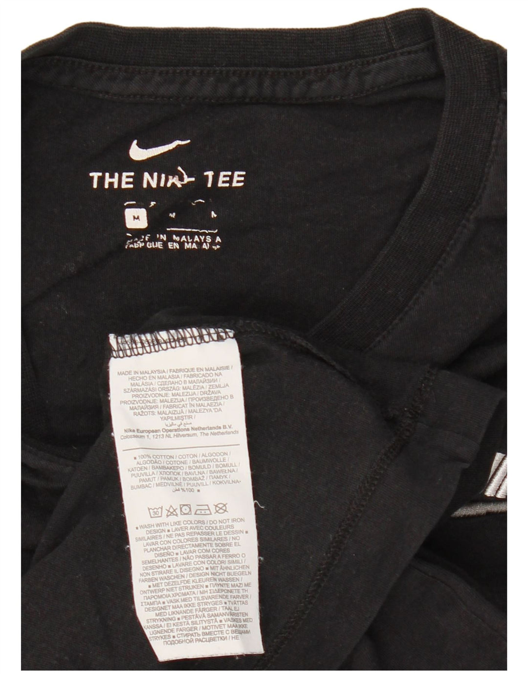 Nike T-shirt graphique pour homme en coton noir moyen