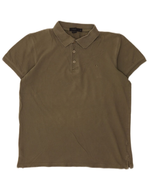 Liu Jo Mens Polo Shirt Medium Green Cotton