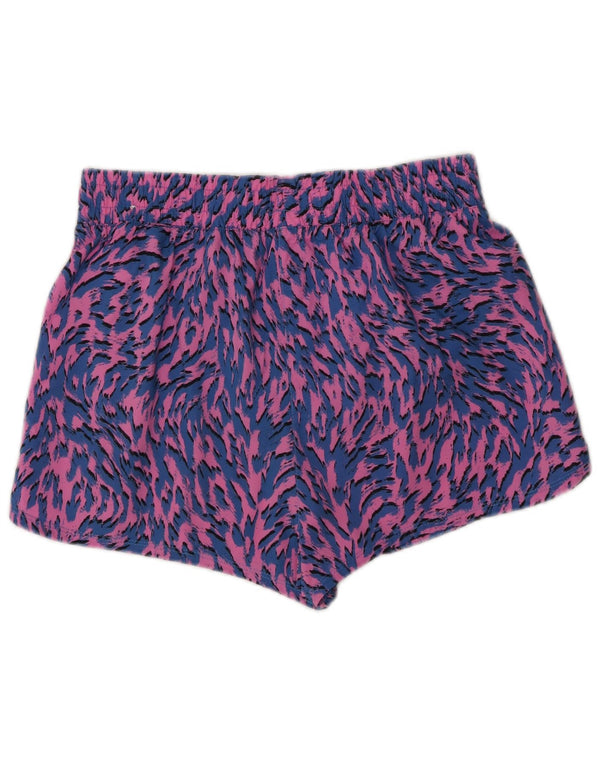 Nike Womens Graphic Sport Shorts UK 18 XL Pink Geometric Polyester
