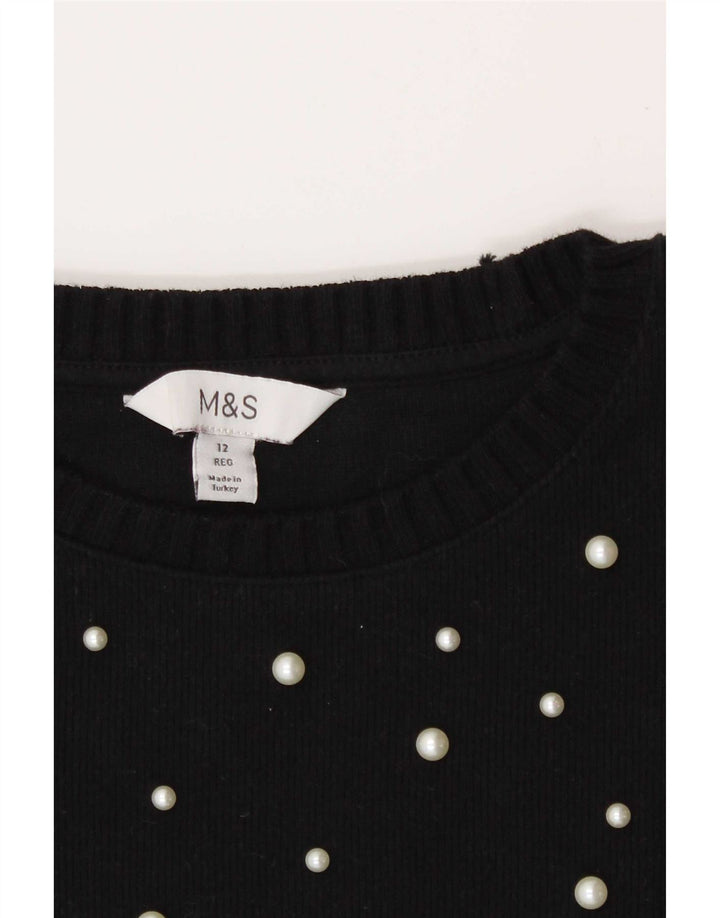Marks & Spencer Chemisier pour femme UK 12 Medium Noir moucheté