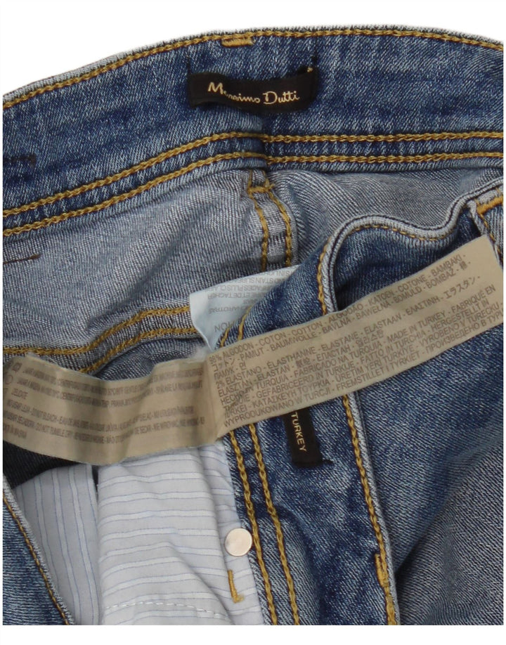 MASSIMO DUTTI Womens Denim Shorts W32 Large Blue Cotton