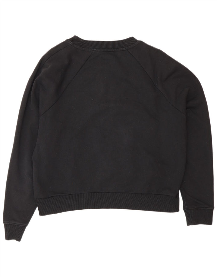 Vans Dame Grafisk Oversized Sweatshirt Jumper UK 14 Medium Sort Bomuld