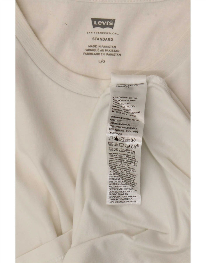 T-shirt standard da uomo Levi's Top grande in cotone bianco