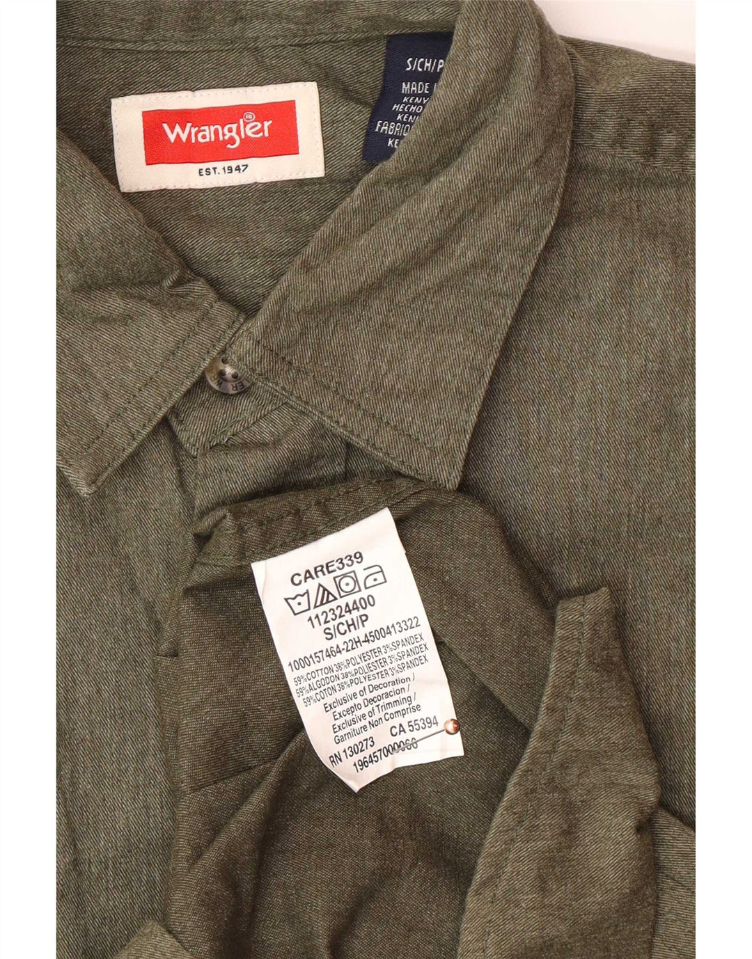 Wrangler férfi ing kicsi, khaki pamut