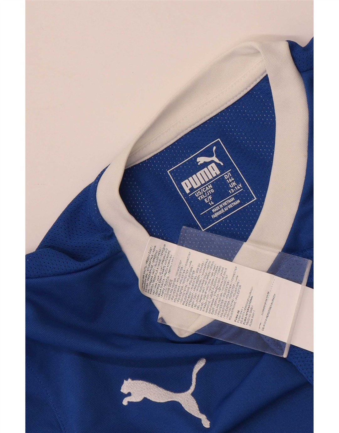 Puma Boys Graphic T-Shirt Top 13-14 Years Blue Polyester