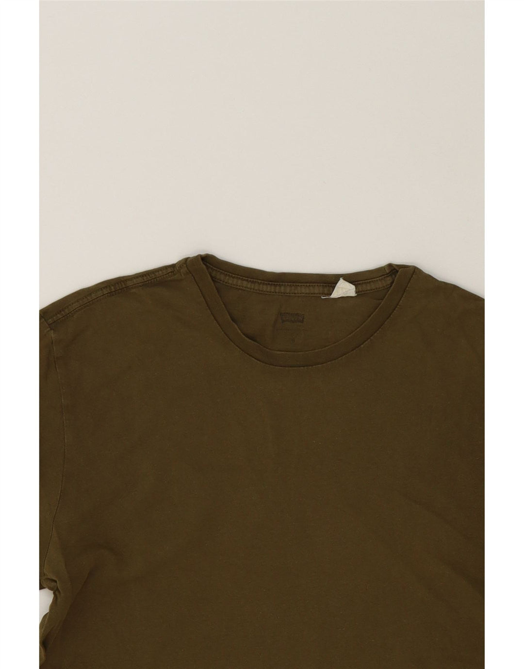 LEVI'S Womens T-Shirt Top UK 12 Medium Khaki Vintage Levi's and Second-Hand Levi's from Messina Hembry 