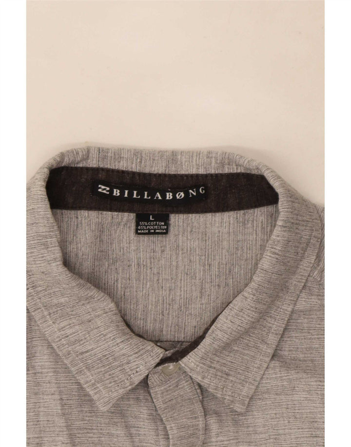 Camicia a maniche corte da uomo Billabong grande in cotone grigio