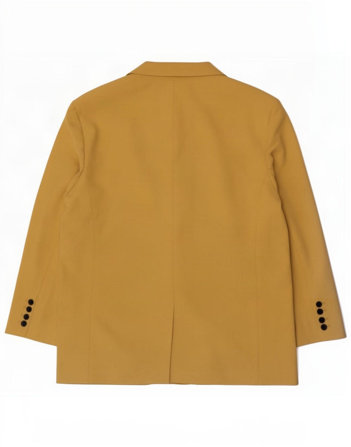 Zara Chaqueta Blazer De 2 Botones Para Mujer Reino Unido 46 Grande Lyocell Amarillo