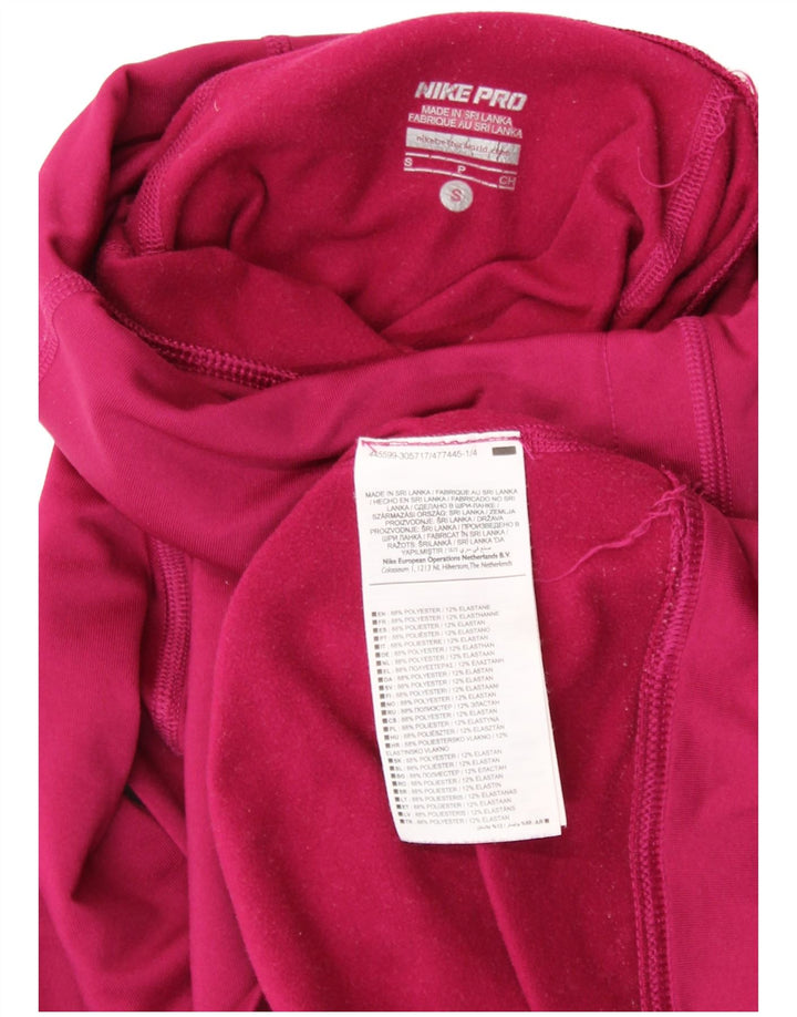 NIKE Dame Dri Fit Sweatshirt Jumper UK 8 Small Pink Polyester
