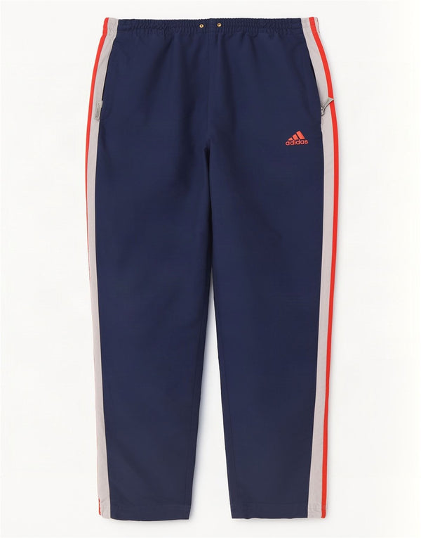Adidas Pantalon de survêtement pour homme UK 44/46 Large Bleu Marine Polyester