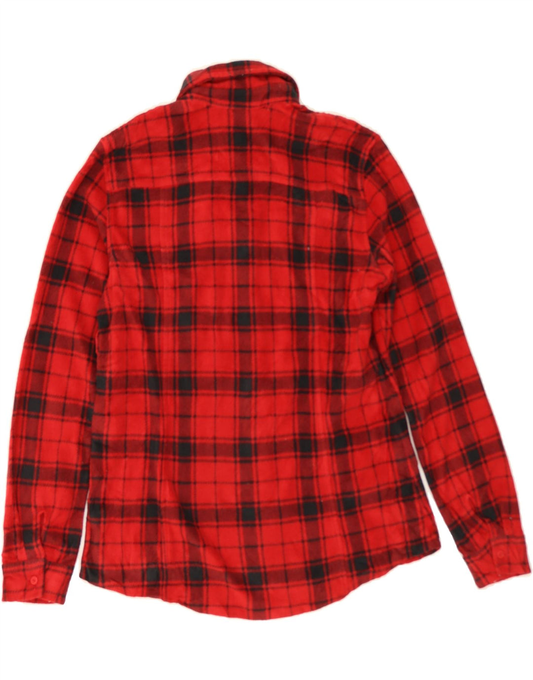 EDDIE BAUER Womens Flannel Shirt UK 14 Medium Red Check Polyester Vintage Eddie Bauer and Second-Hand Eddie Bauer from Messina Hembry 