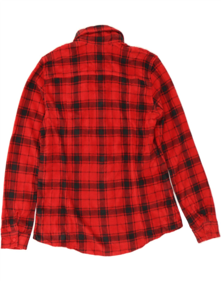 EDDIE BAUER Womens Flannel Shirt UK 14 Medium Red Check Polyester Vintage Eddie Bauer and Second-Hand Eddie Bauer from Messina Hembry 