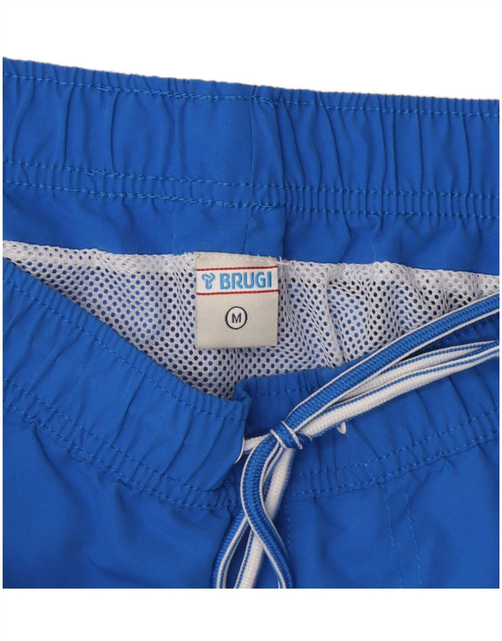 Brugi Mens Swimming Shorts Medium Blue Colourblock Polyester