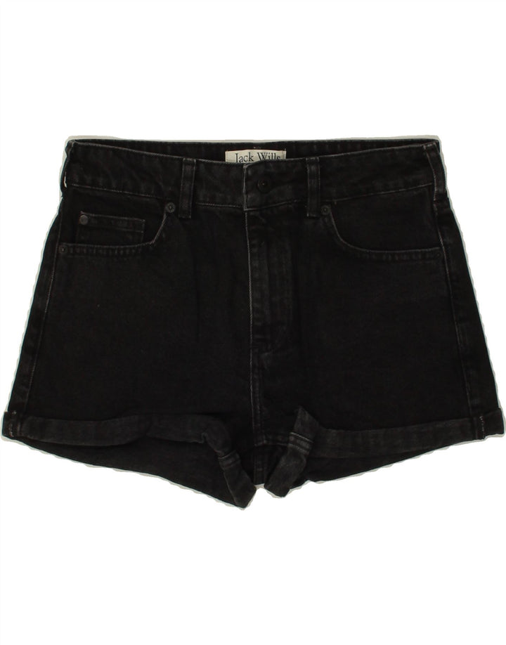 JACK WILLS Womens Denim Shorts US 6 Medium W28  Black Cotton Vintage Jack Wills and Second-Hand Jack Wills from Messina Hembry 