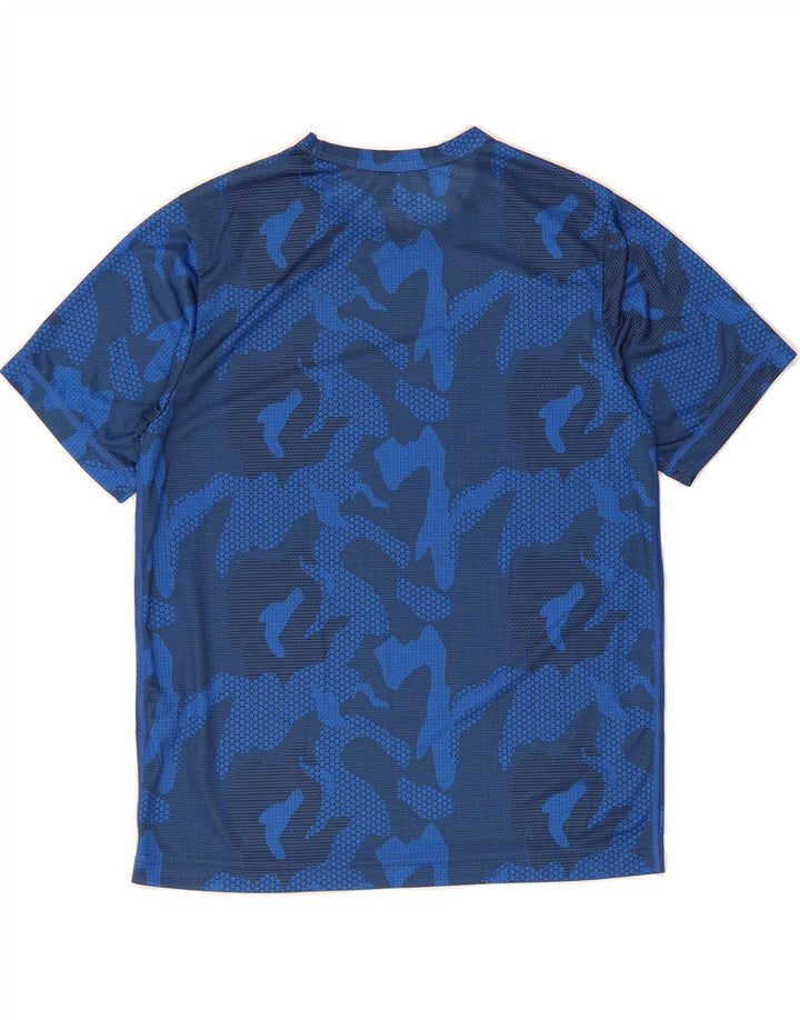 CHAMPION Mens Graphic T-Shirt Top Medium Blue Camouflage Polyester Vintage Champion and Second-Hand Champion from Messina Hembry 