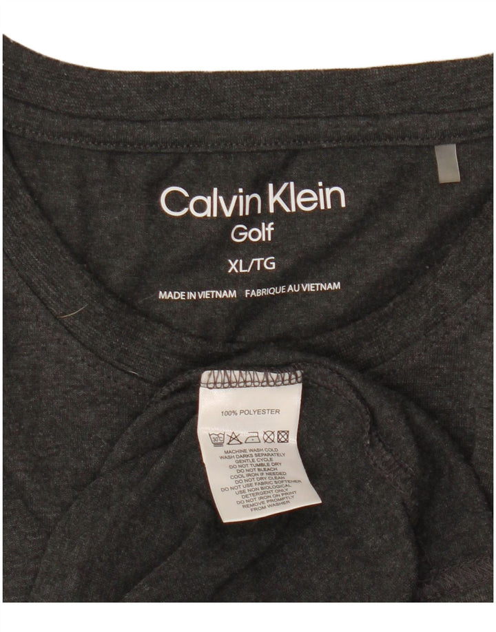 Calvin Klein Mens T-Shirt Top XL Grey Polyester