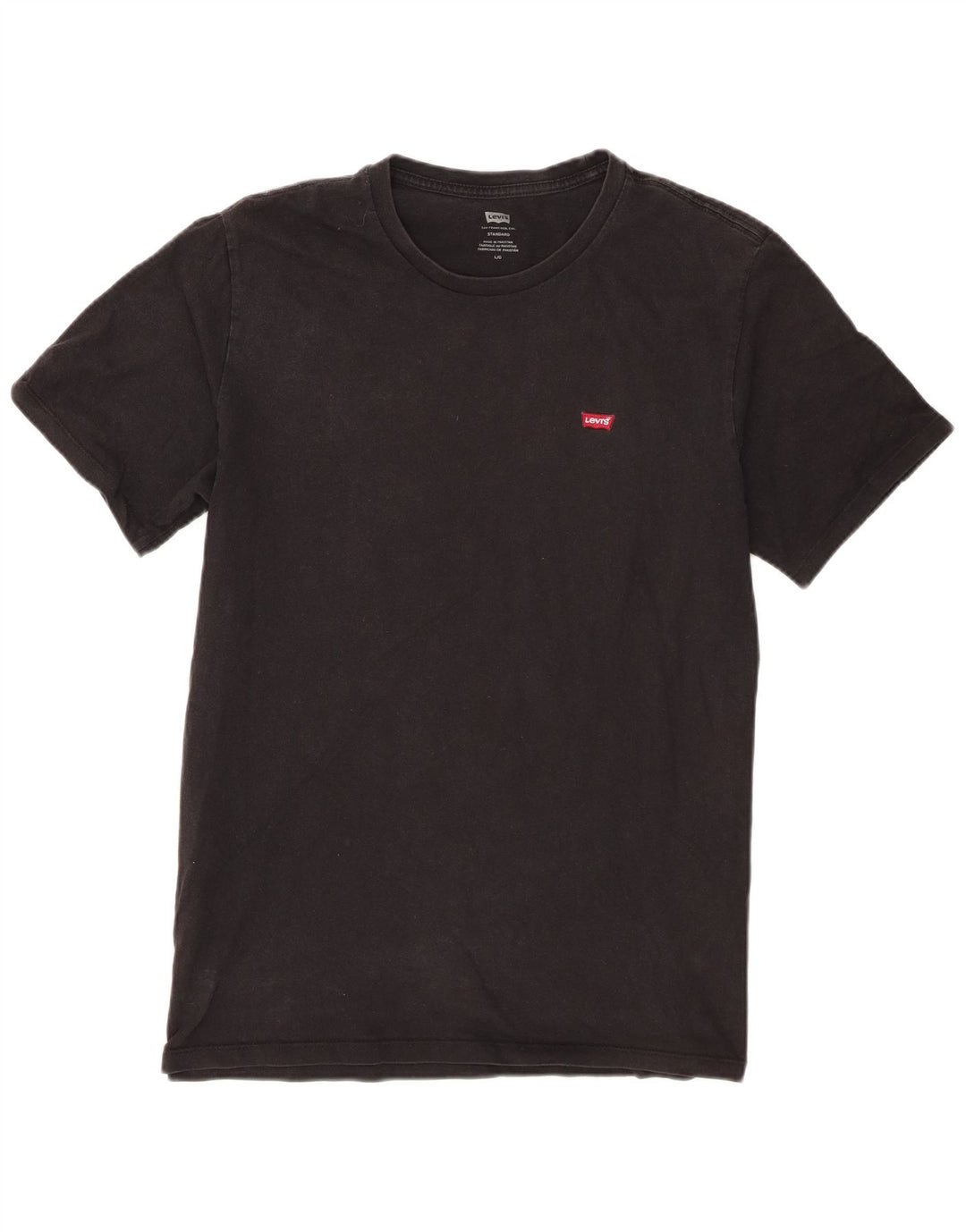 Levi's Mens Standard T-Shirt Top Large Black Cotton