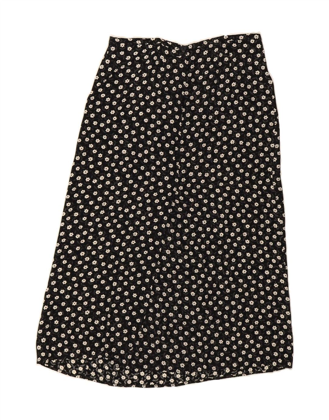 VINTAGE Womens Wrap Maxi Skirt W30 Medium Black Floral Vintage Vintage and Second-Hand Vintage from Messina Hembry 