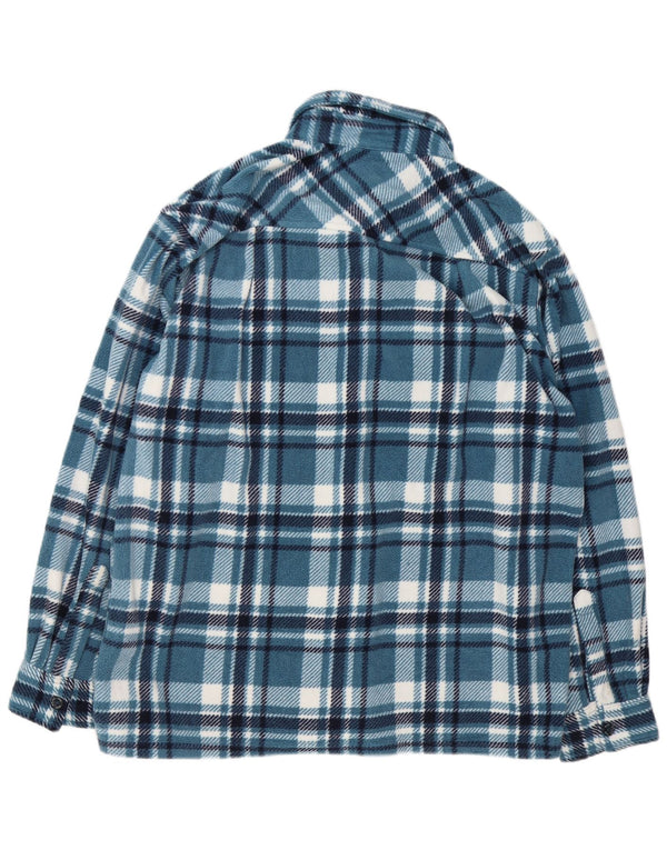 Atlas For Men Camicia in pile da uomo grande poliestere blu