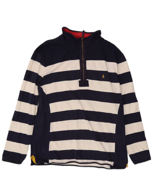 Felpa Joules da uomo con zip e collo, 2XL, a righe blu scuro