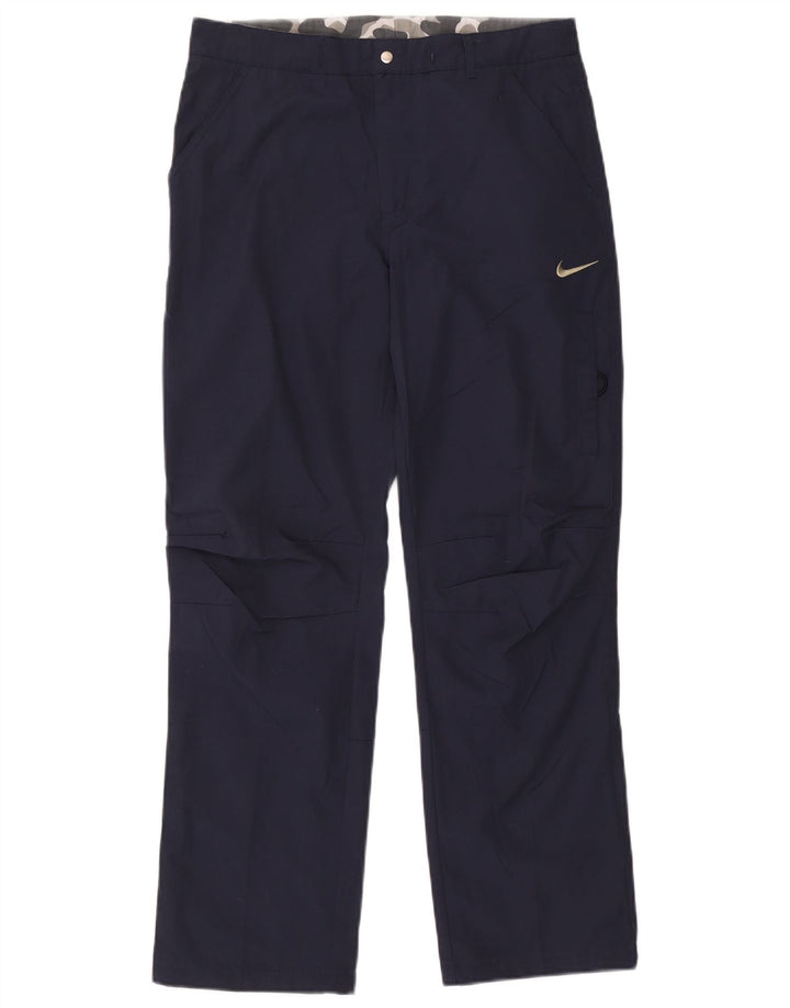 Nike Mens Straight Chino Trousers Medium W30 L29 Navy Blue Polyester