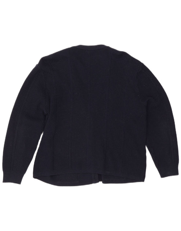 Schoeller Dame Cardigan Sweater IT 48 XL Navy Blue Polyacrylic
