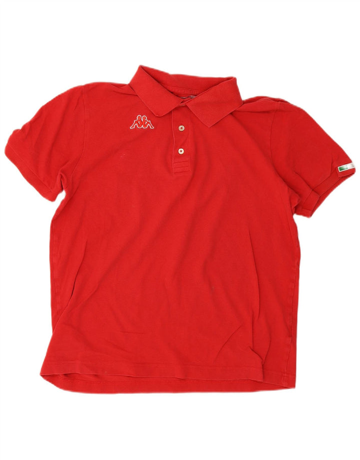 Kappa Mens Polo Shirt Large Red Cotton