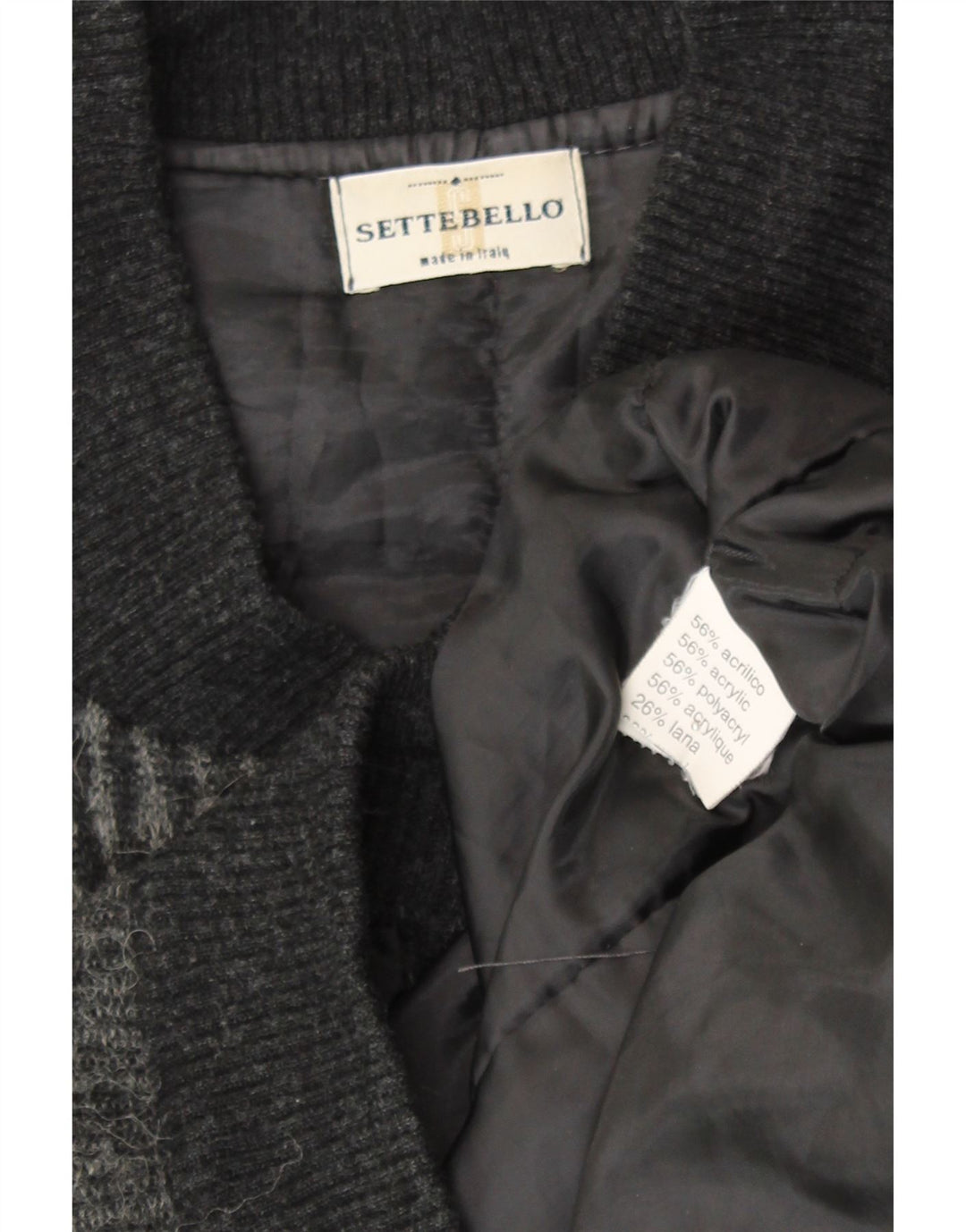 Maglione cardigan da uomo Settebello grigio medio geometrico acrilico retrò