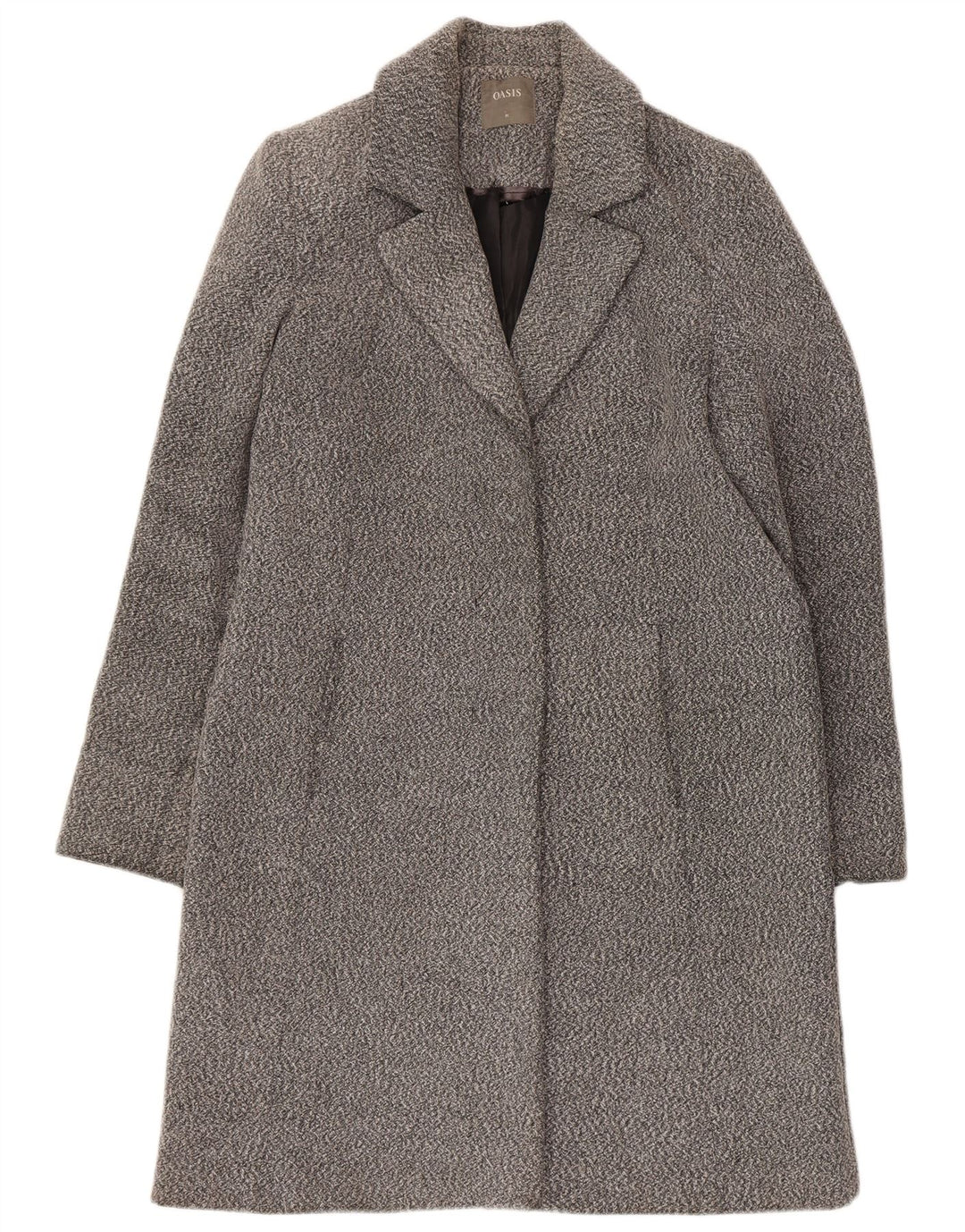 Oasis Womens Regular Fit Overfrakke UK 14 Medium Grey Flecked Polyester