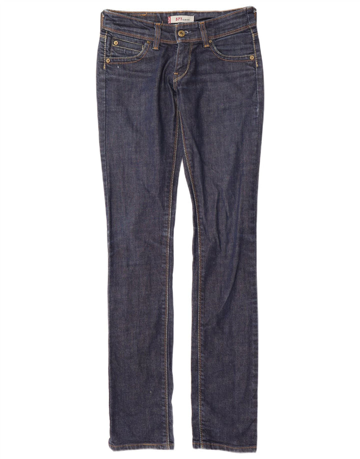 LEVI'S Jean Slim 571 Femme W26 L34 Bleu Marine