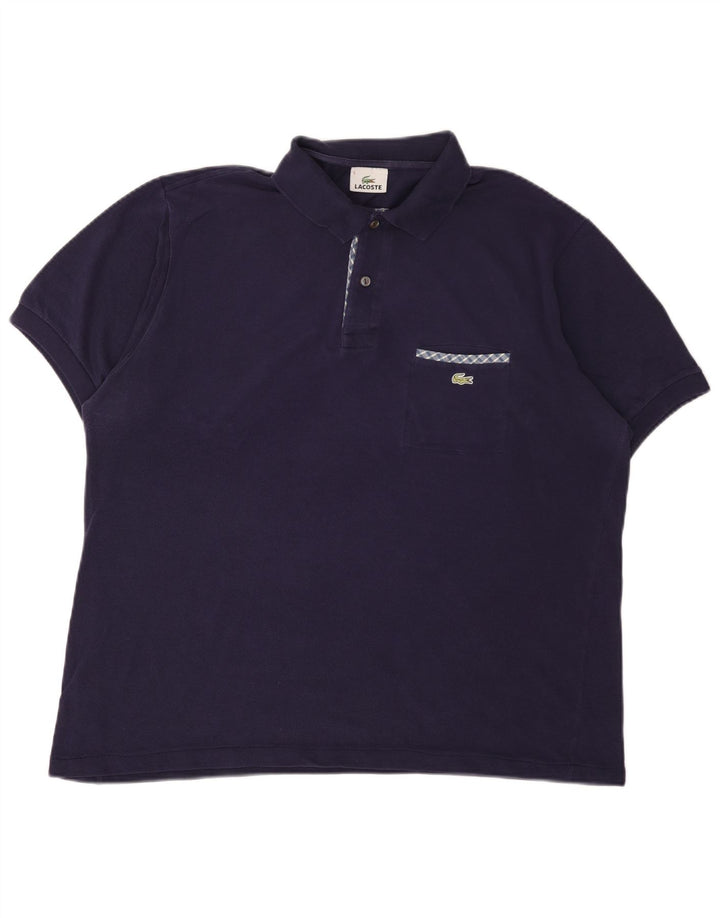 Lacoste Mens Polo Shirt Size 5 Large Navy Blue
