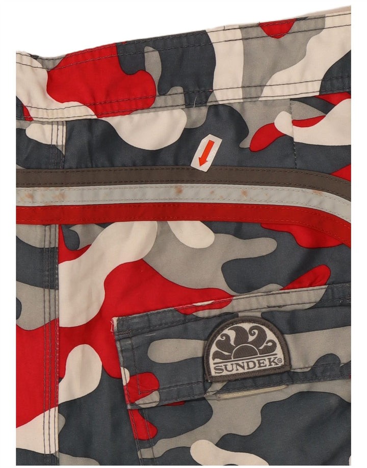 SUNDEK Mens Swimming Shorts Large Multicoloured Camouflage Polyester