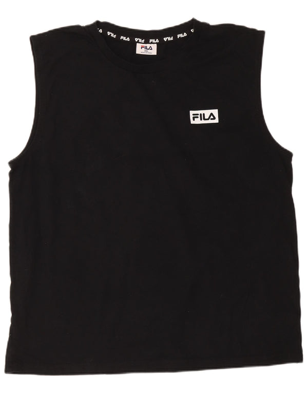 Canotta Fila da uomo 2XL in cotone nero