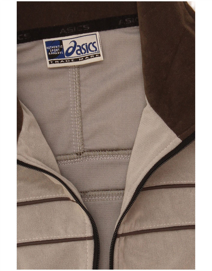 Asics Veste de Survêtement Homme Gris Moyen Rayé
