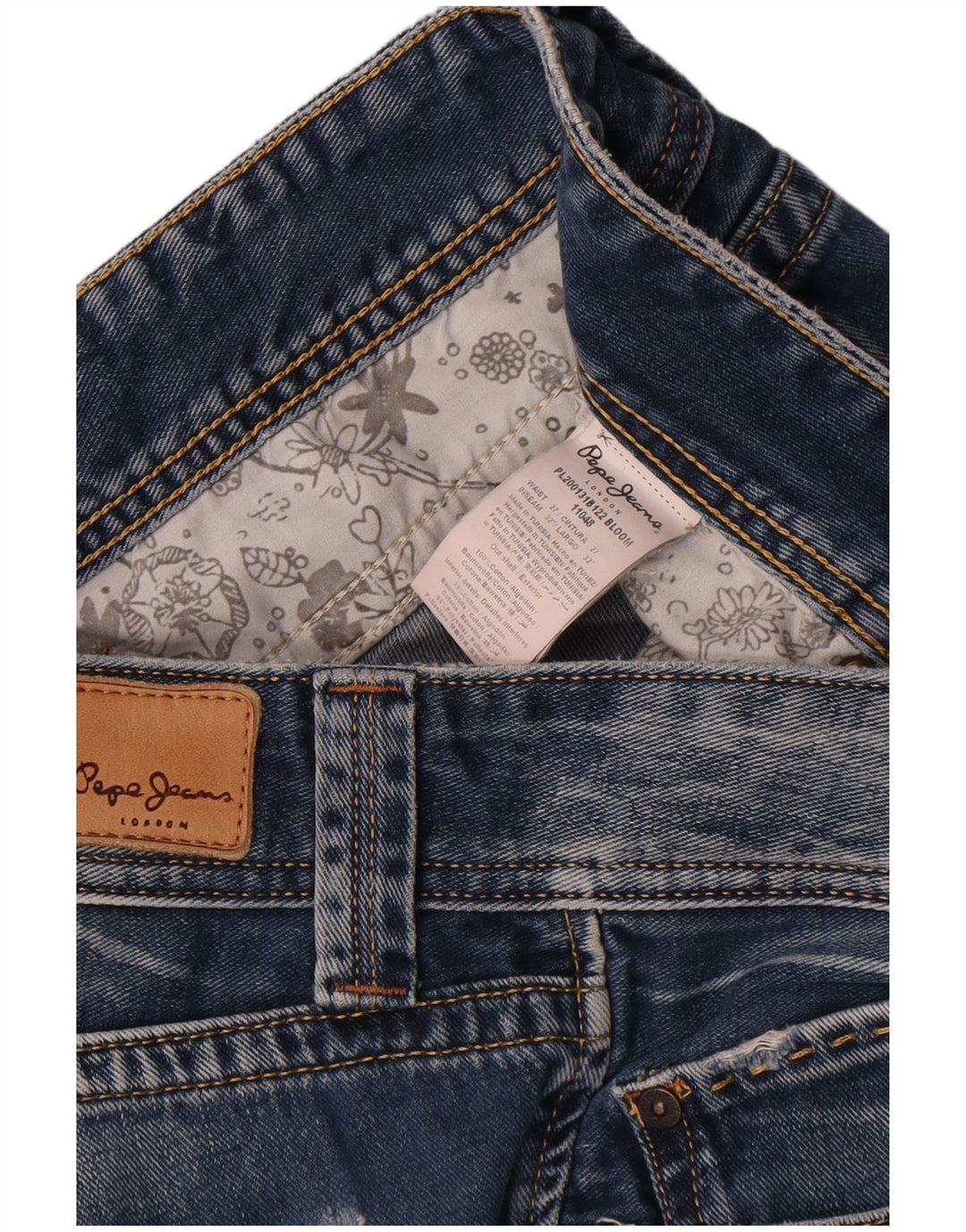 PEPE Jeans Womens Bootcut Jeans W27 L32 Blue Cotton
